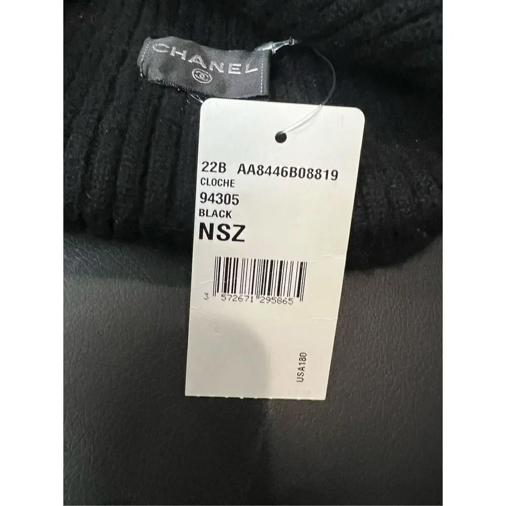 Chanel black beanie